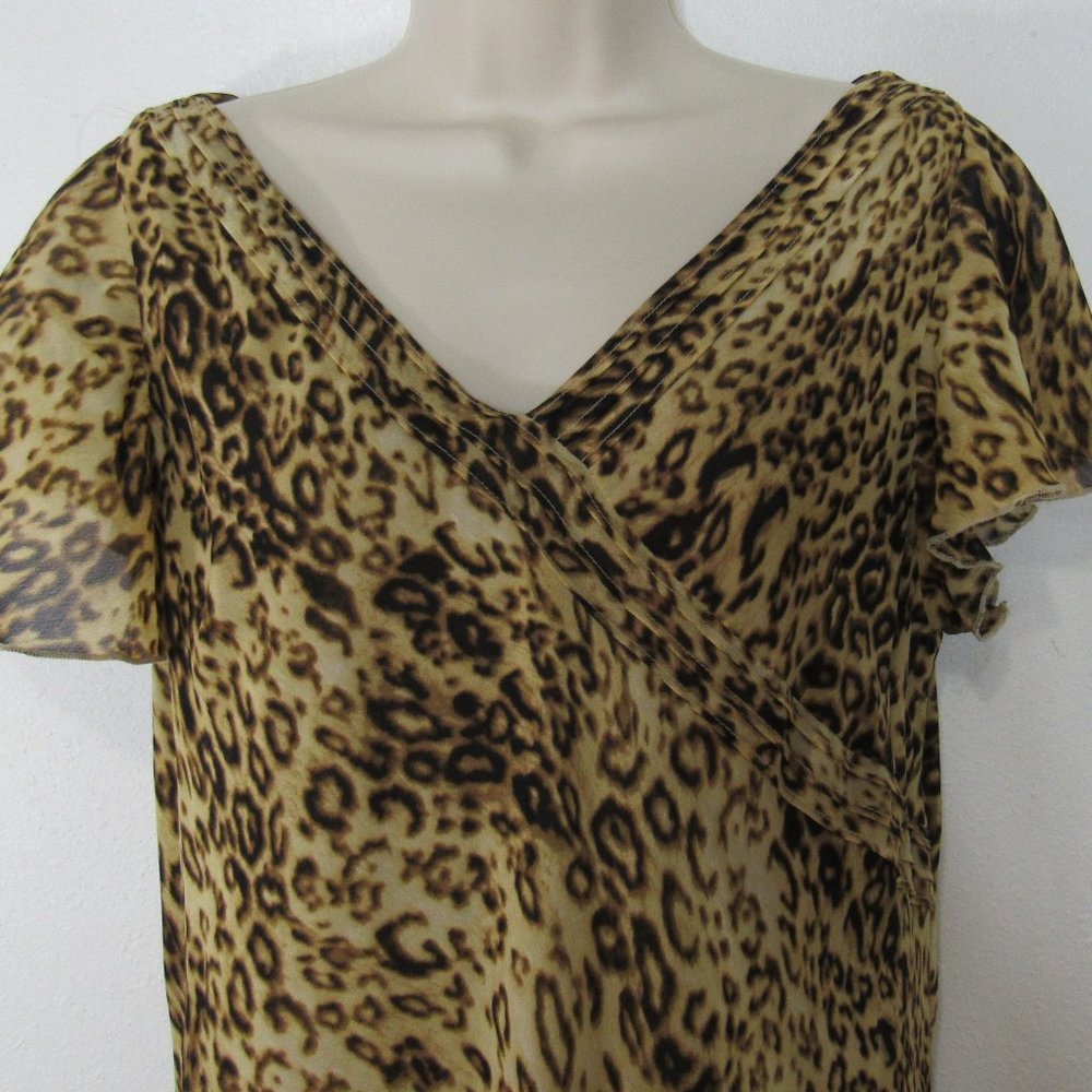 Vintage Studio One Women's leopard Animal Print Long Maxi Dres Size 14 Y2K - Picture 3 of 8